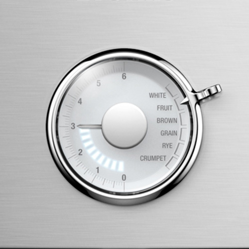 the Toast Select™ Luxe Broodroosters in Geborsteld roestvrij staal 6 vooraf ingestelde types