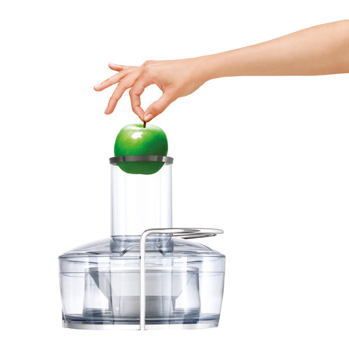 the Nutri Juicer® Cold Entsafter in Silber kürzere vorbereitung