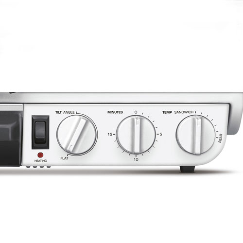 The BBQ Grill™ Grill em Aço inoxidável escovado CONTROLO DE ALTURA AJUSTÁVEL