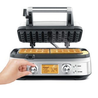 the Smart Waffle™ Pro Waffeleisen in Gebürsteter Edelstahl bräunungskontrolle