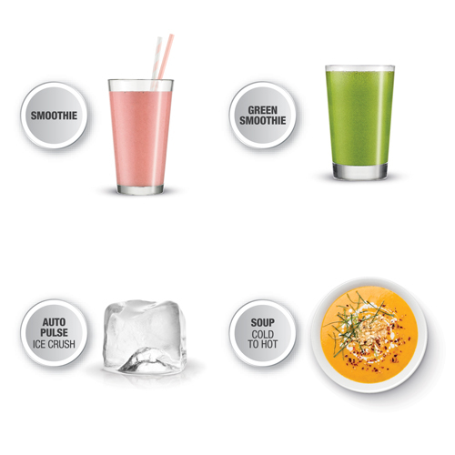 the Q™ Blender in Smoked hickory 4 one touch