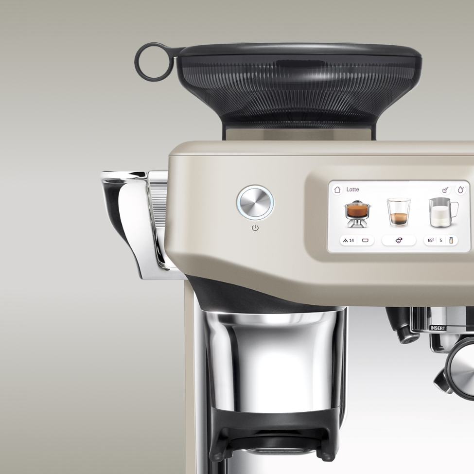 coffee machine in almond nougat finish
