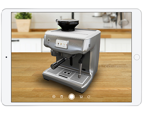 Image of machine displayed in kitchen