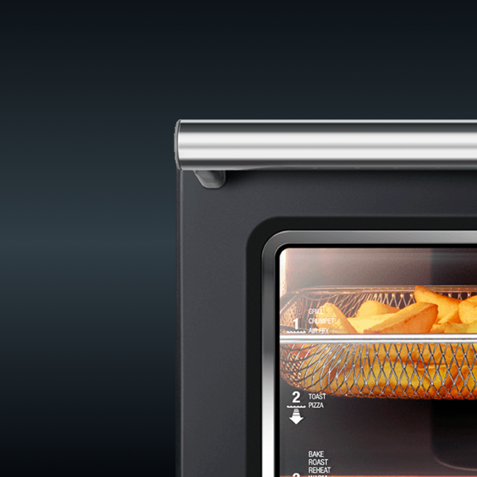 oven with black truffle finish