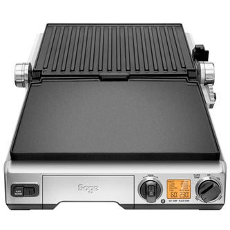the Smart Grill™ Pro Grills & Sandwich Makers in Brushed Stainless Steel open flat bbq mode