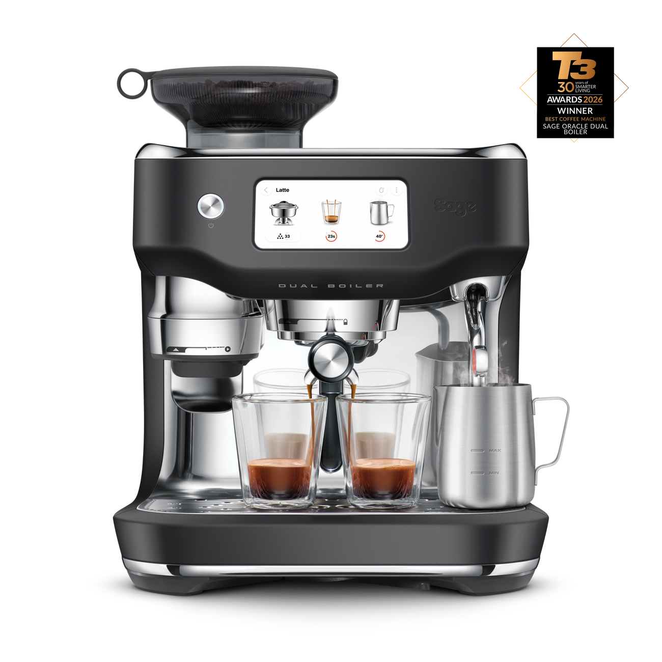 Sage the Oracle Dual Boiler Espresso Coffee Machine - Black - SES995BTR4GUK1