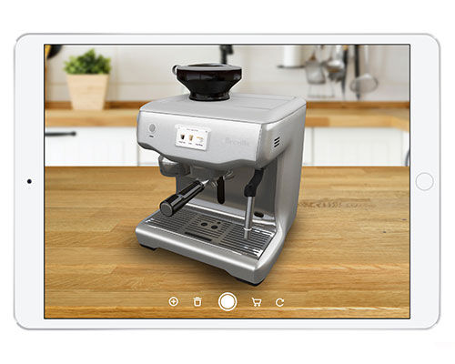 Image of machine displayed in kitchen